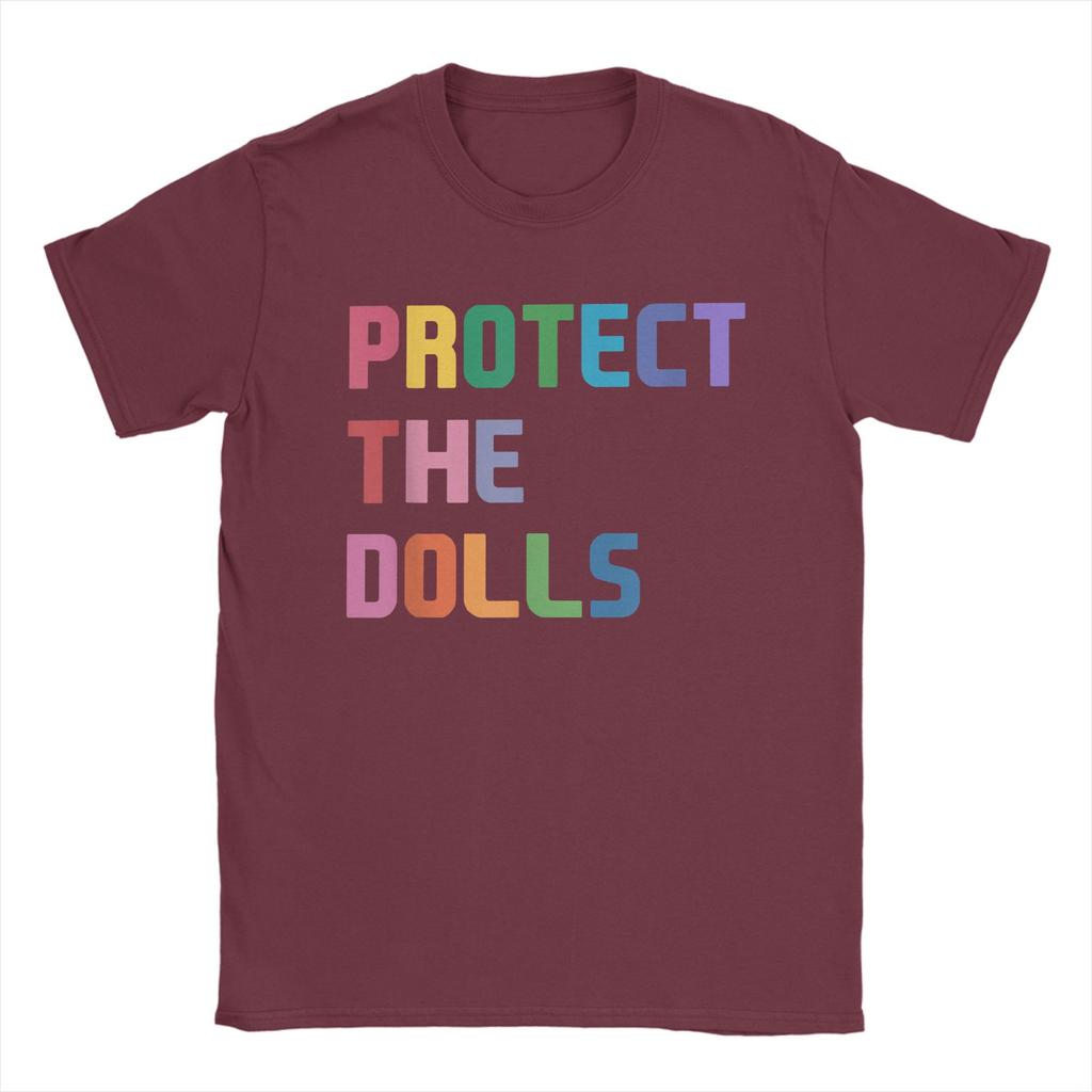 Protect The Dolls Quote Men's T Shirts Trans Women Solidairity Vintage Tee Short Sleeve T-Shirts Pure Cotton Gift Idea Clothing