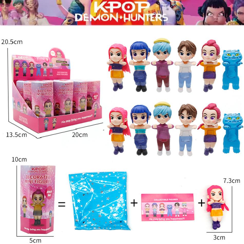 1-12pcs Kpop Demon Hunters Figure Model Toy PVC Cartoon Gaming Peripherals Desk Decoration Collection Figures Model Toy For Kids