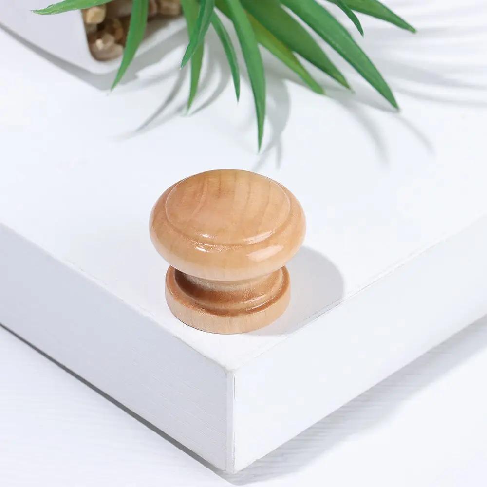 Wooden Retro Cabinet Dresser Drawer Knobs Single Hole Cupboard Handle with Screw Wardrobe Pulls Handle Furniture Hardware