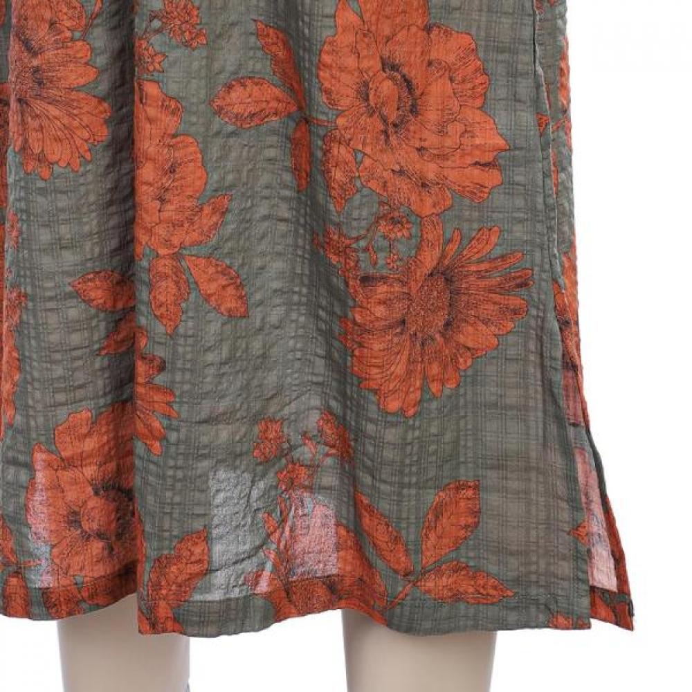 Barbara Womens Cotton Rayon Flower Dress Homewear Agw4571l