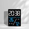 Digital Alarm Clock with Date Temp Displayed Dual Alarms LED Clock Indoor Household Temperature and Humidity Meter Desktop Clock
