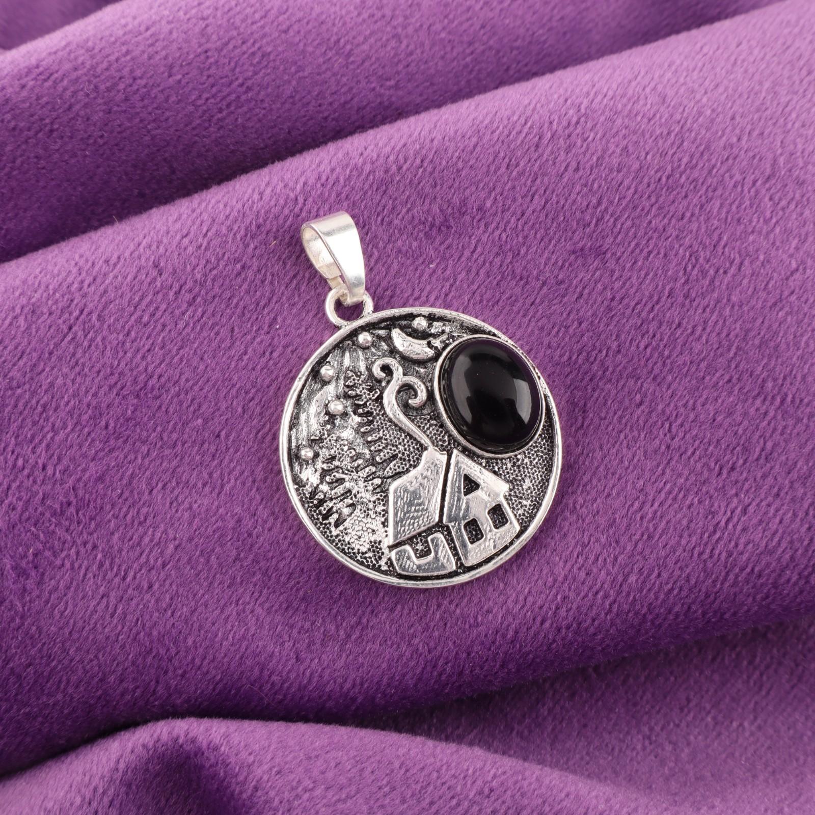 

Натуральный драгоценный камень Черный Турмалин 925 стерлинговое серебро Ювелирная подвеска 1,29 Подарок CP-39-22