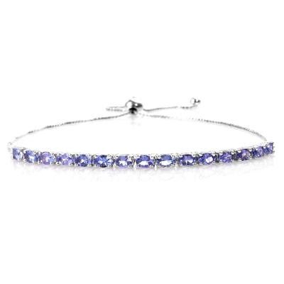 Tansanit Tennisarmband - 925 Sterlingsilber