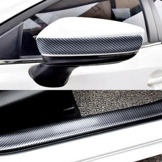 Аксессуары Накладка на порог двери автомобиля из углеродного волокна Защитная накладка от царапин