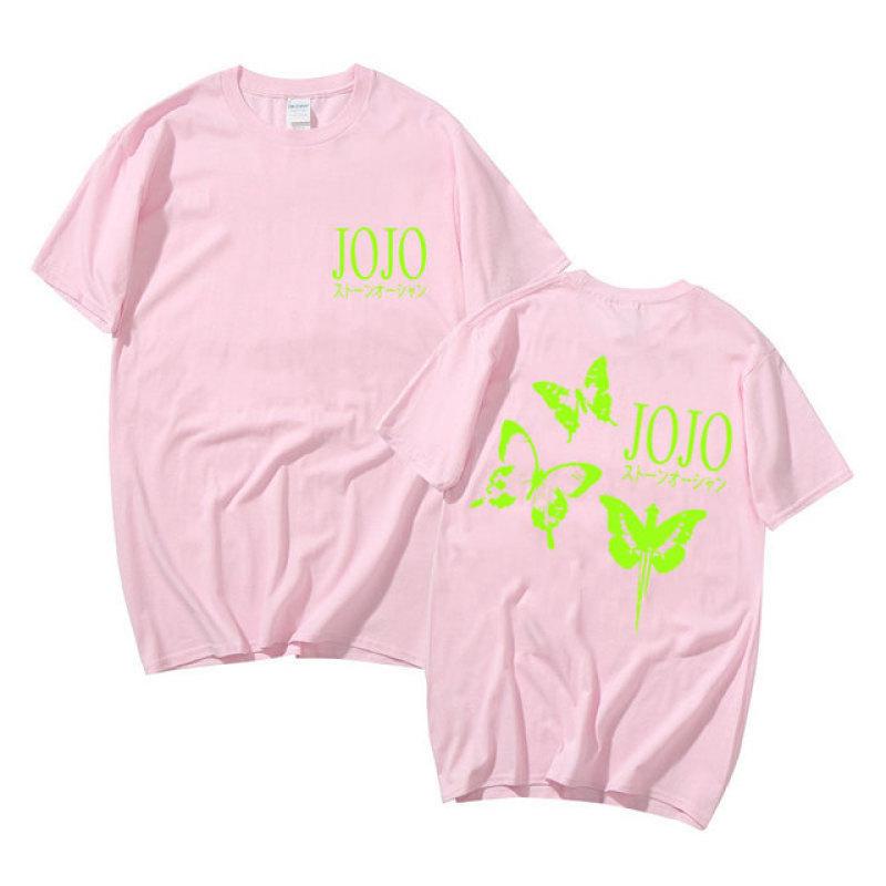 Anime JoJo Bizarre Adventure Stone Ocean Graphic Tee Shirt Unisex Unisexga Harajuku Tshirt Unisex Green Butterfly Graphic Couple Tees
