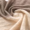 Women's 100% Pure Cashmere Scarf: Autumn/Winter Hollow-out Floral Color-Block Knit Shawl, Korean Style, Versatile and Warm.