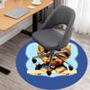 1PC Yorkshire Terrier Cute Heart Round Chair Mat Area Rug - Non-Slip, Floor Mat for Office, Bedroom, Home Decor Christmas Gift C0528071