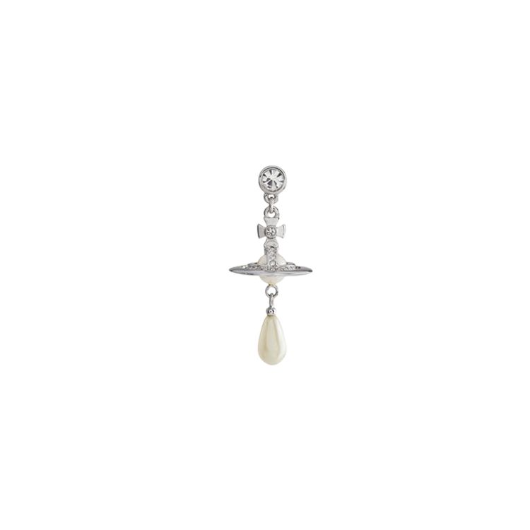 Vivienne Westwood Pearl Drop Saturn Earring Single Men Earrings Brass 6203006J02P127P12 Box