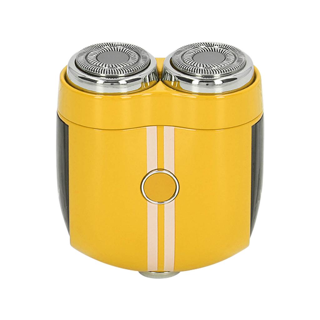 Electric Mini Beard Shaver Type C Charging Curved Net Wet Dry Dual Use IPX7 Waterproof Beard Clipper Trimmer Yellow