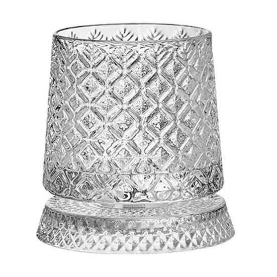 Ποτήρι Κρασιού 360 Μοιρών Περιστρεφόμενο 280ml Περιστρεφόμενο Ποτήρι Ουίσκι με Βάση Χωρίς Μόλυβδο Ποτήρι για Ανακούφιση από το Στρες Και Έγχυση Αρωμάτων Μοναδικό Δώρο για Γενέθλια