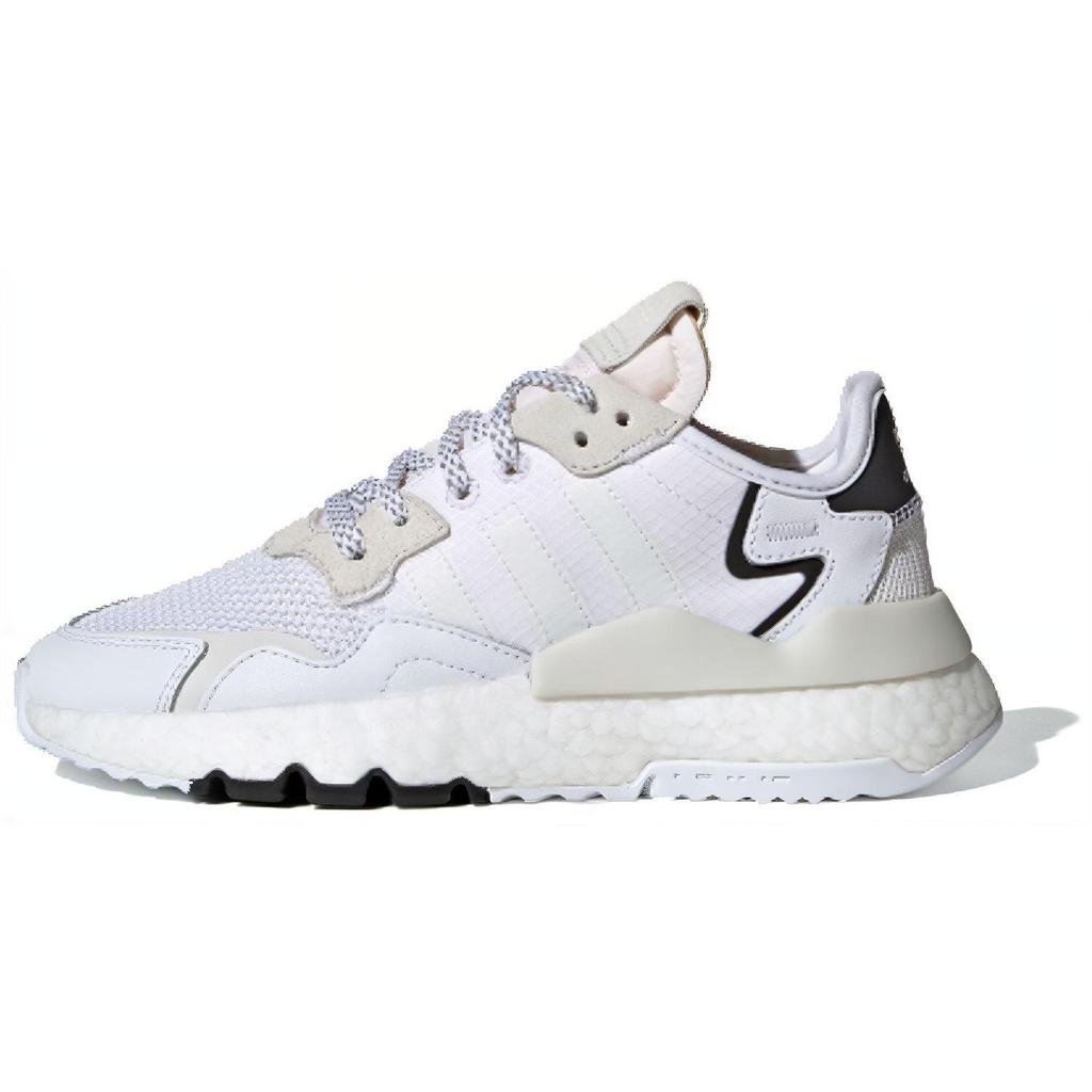adidas Originals Nite Jogger Niedrige Sports Freizeitschuhe Weiß Braun Jugendliche EE6482