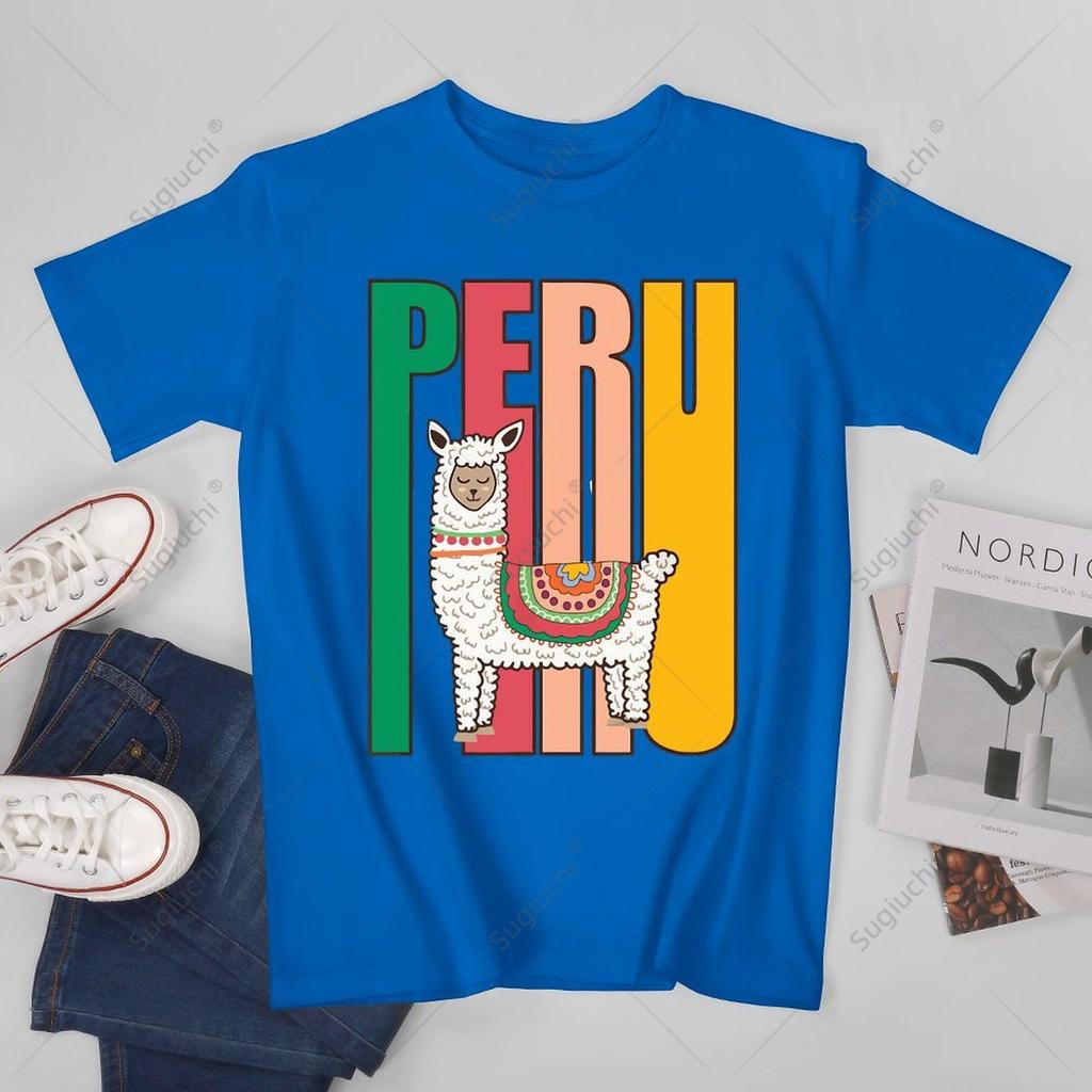 Unisex Cute Peruvian Alpaca Product Llama From Peru Tshirt Tees T Shirts WoUnisex Boys 100 Cotton TShirt