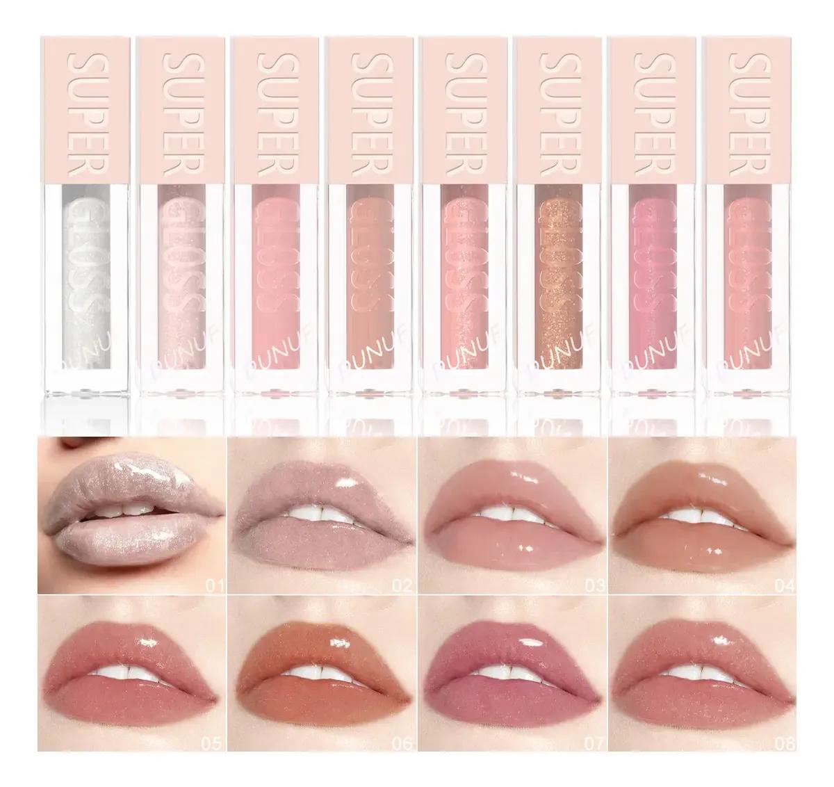 Dunuf Lip Gloss Set 8 Tubes Lasting Hydration