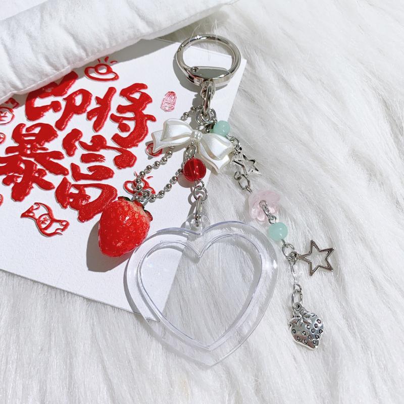 

Простой прозрачный брелок для ключей с фоторамкой, милый, с вставкой для фото, акриловый, пустой, подвеска для ключей, аксессуары для украшения рюкзака, подарки