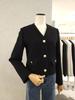 Tweed V-Neck Cropped Jacket TWWJKP52090