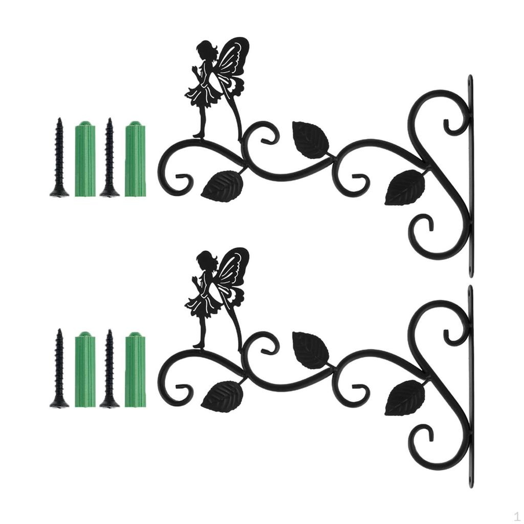 Hanging Hook Wall Mounted 2x Decorative Bird Feeder er Flower Leaf Shape Durable Hanger Hooks Stand