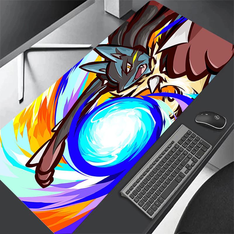 Anime Pokemon Mouse Pad XXL 90x40cm Mousepad Computer Keyboard Pads PC Computer Accessories Non-slip Desk Mat With Lockrand