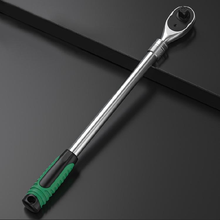 Industrial Ratcheting Wrench 72 Teeth High Torques Performances 460-610mm Adjustable Handle Length Ergonomic Rubber Grip For Confined Space