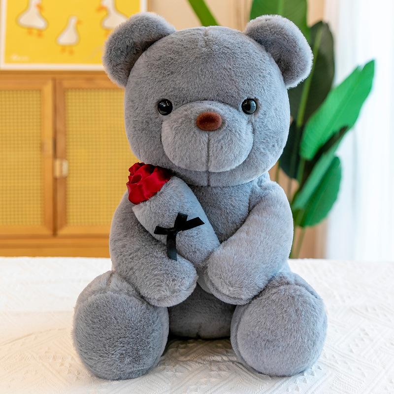 Rose Teddybär Puppe Hochzeit Presse Puppe Geständnis Liebhaber Feiertagsgeschenk Bär Plüschtier
