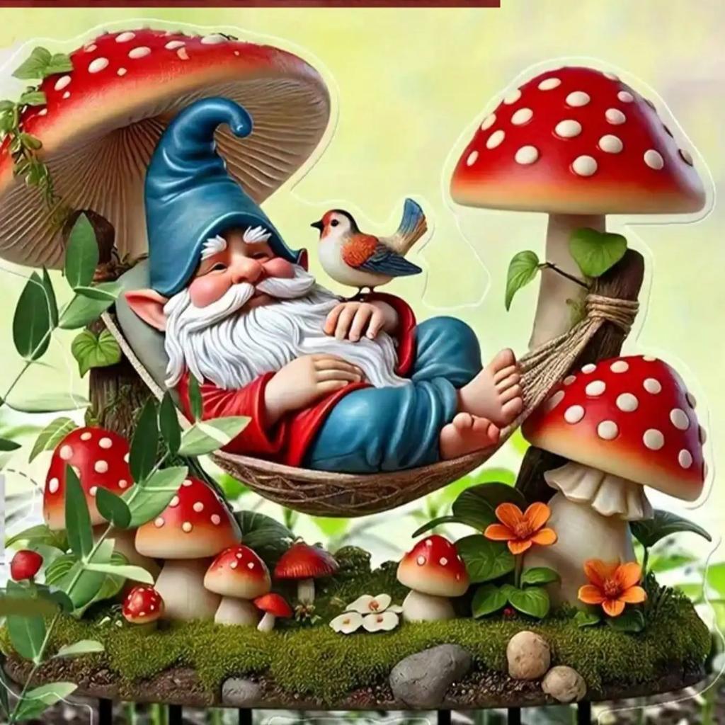 1 kus venkovní zahradní dekorace pro starší lidi a ptáky. Odolná venkovní dekorace pro dům.