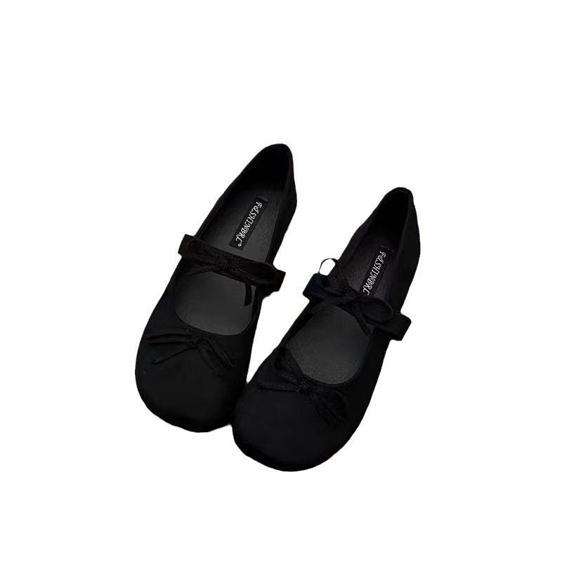 French Evening Wind Ballet Shoes Mary Jane Women's Spring and Autumn 2025 New Flat-soled Soft-soled with Skirts Doudou Shoes Single Shoes