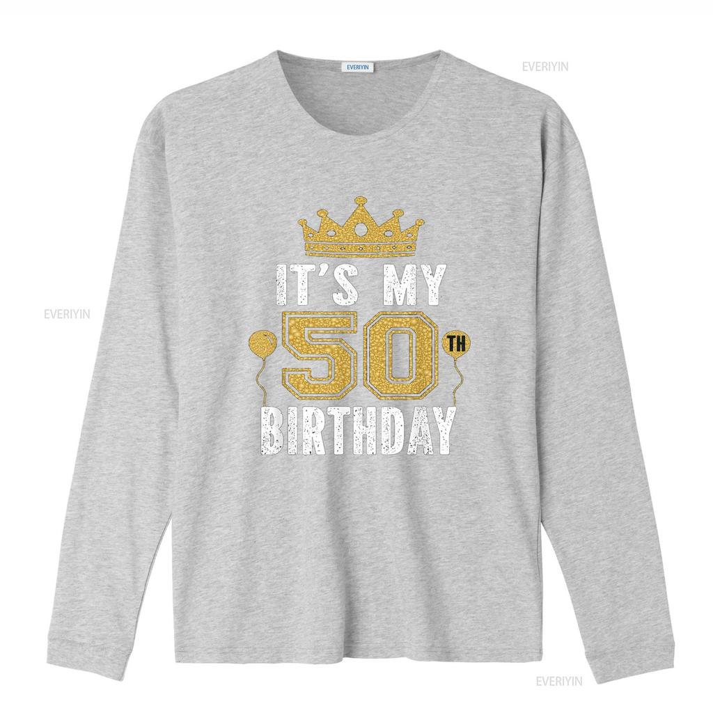 It s My 50th Birthday For 50 Years Old Man And Woman T Shirt vintage Washed Top For Everyday Wear graphic Stylish Unisex