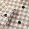 Pure Cotton Kids Shirt Gingham Spring and Autumn Boys and Girls Shirt Long Sleeves Children Lapel Cardigan Casual Tops