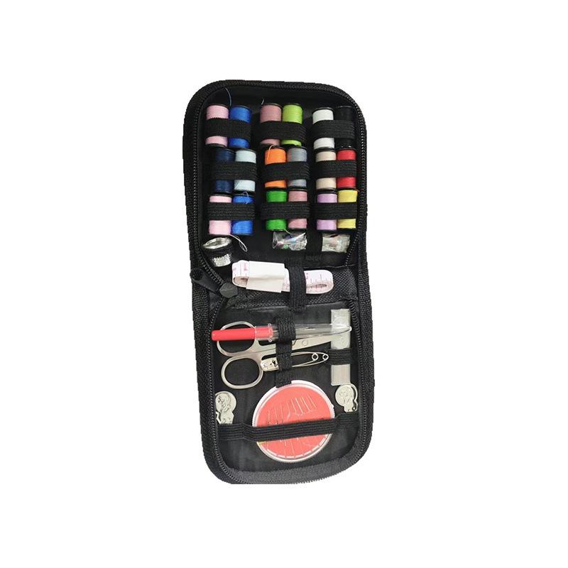 Portable 27-Piece Sewing Kit with Needle and Thread Box