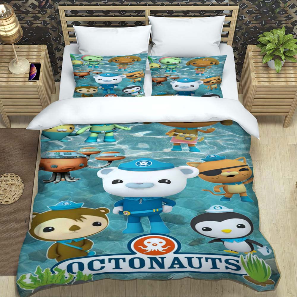 3D Octonauts Bedding Sets, Duvet Covers and Pillowcases, Bedroom Decor, Children's Gifts, Adult Single/double Beds.