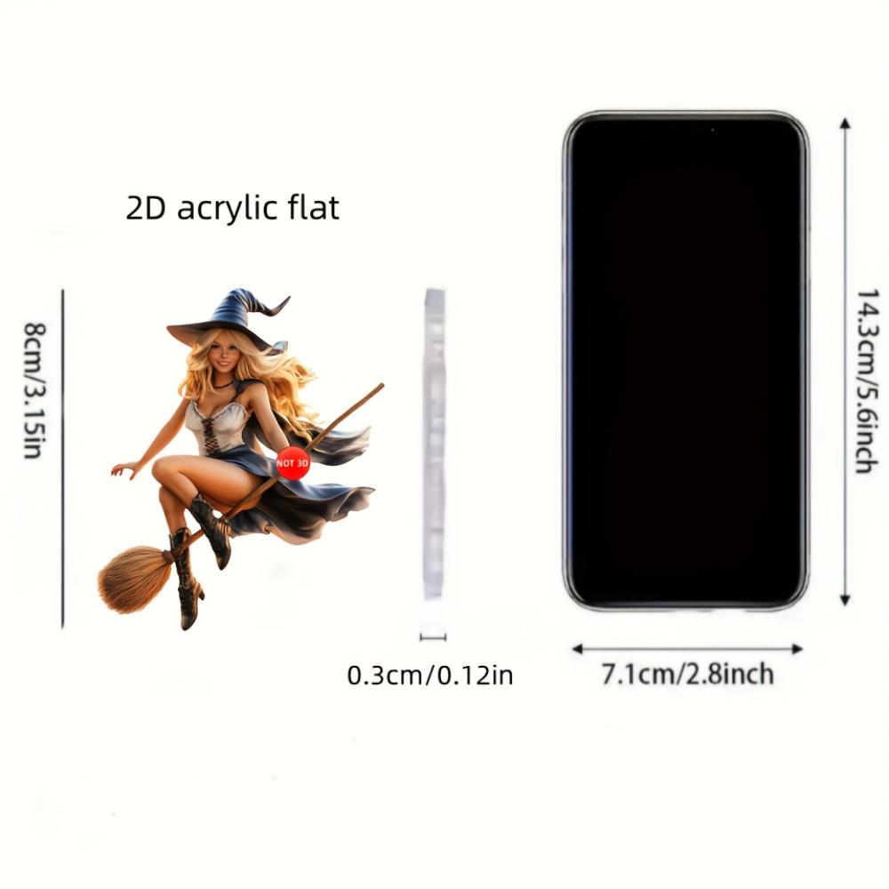 2D Flat Blonde Princess Pendant Wearing Witch Hat, Car Pendant, Backpack Pendant, Keychain, Christmas Pendant, Home Decoration