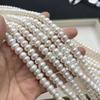1String, White Natural Freshwater Pearls, Handmade Flat Pearl Beads for Jewelry Making DIY Crafts (Beads 9-10mm, Length 36cm)