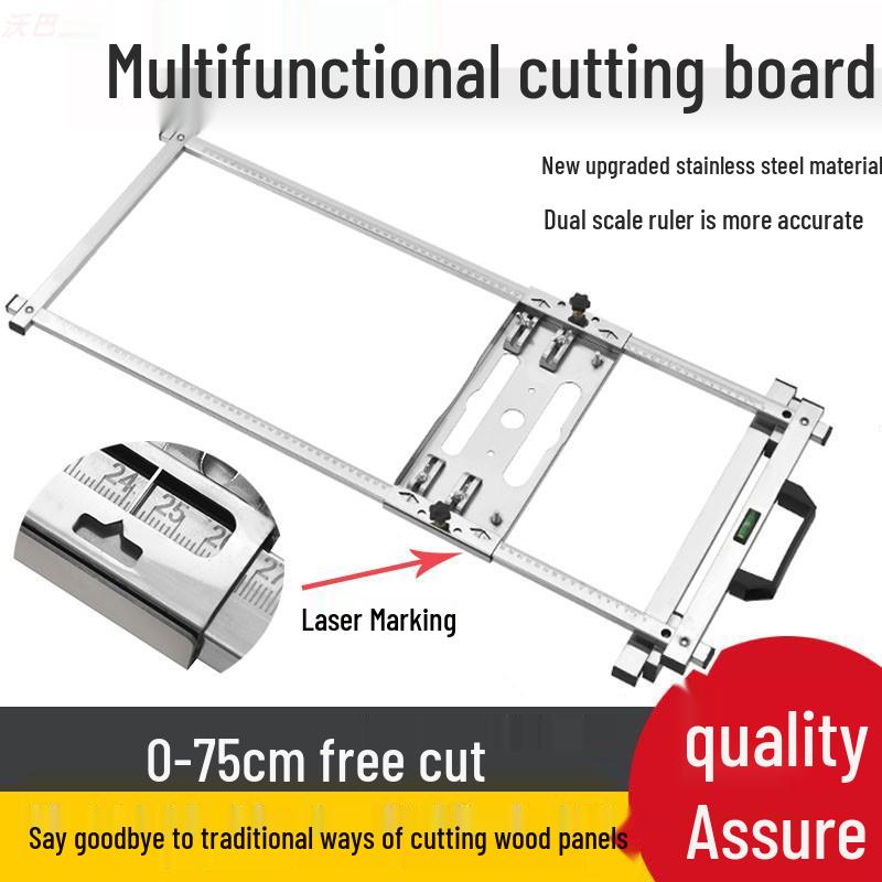 Multifunktionale tragbare Schneidemaschine mit fester Halterung und Edelstahl-Holzbrett