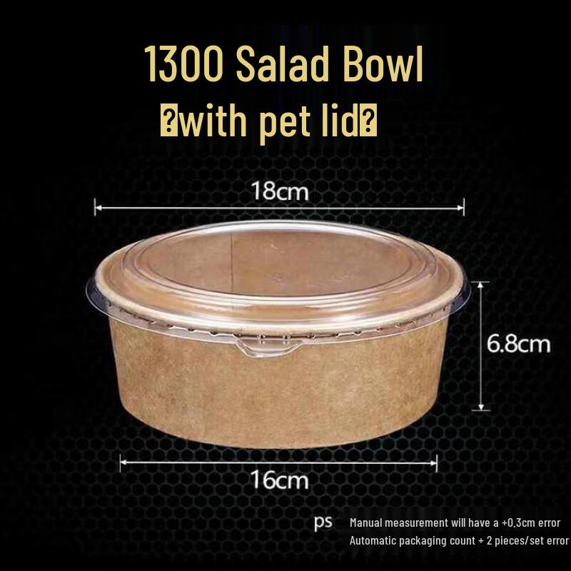Kasicong Disposable Food Container Bowls 1300ml