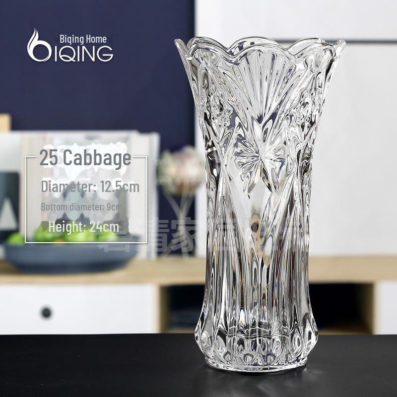 Extra Large Transparent Glass Vase, 50cm Height, Wide Diameter for Flower Arrangements, Living Room Decor, Hydroponic Lucky Bamboo