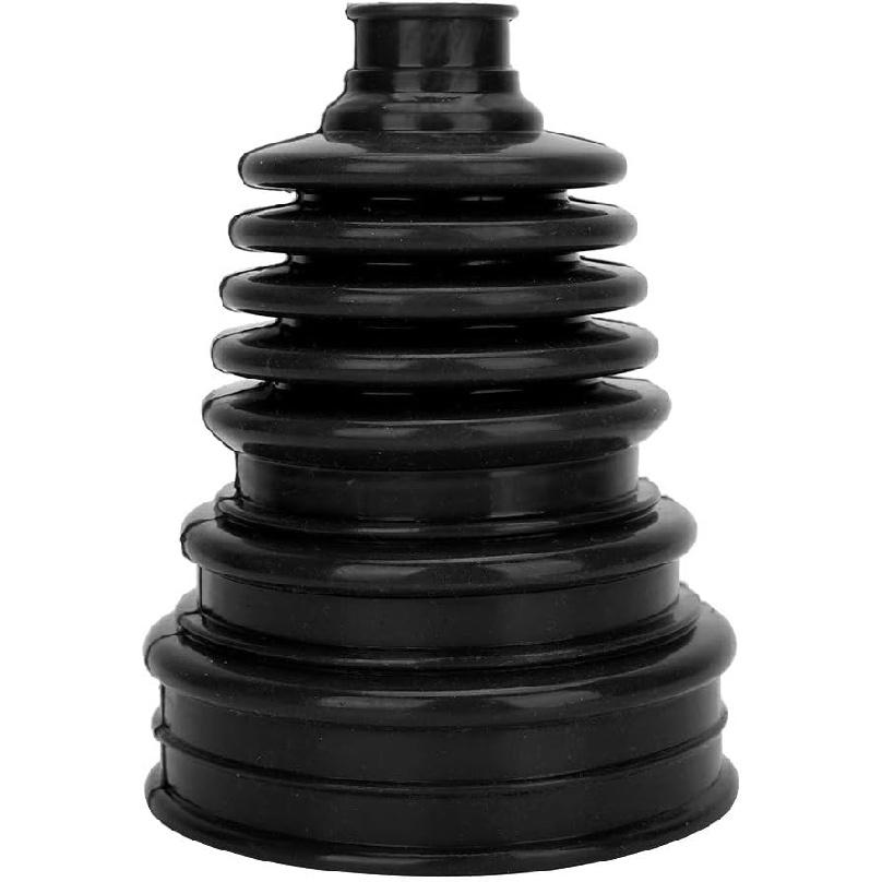 CV Boot Kit, Universal Silicone CV Axle Boot Dust Cover, Rubber, Ball Head Design, for Universal Vehicle, 1 dust Cover and Four Clamps (Black)