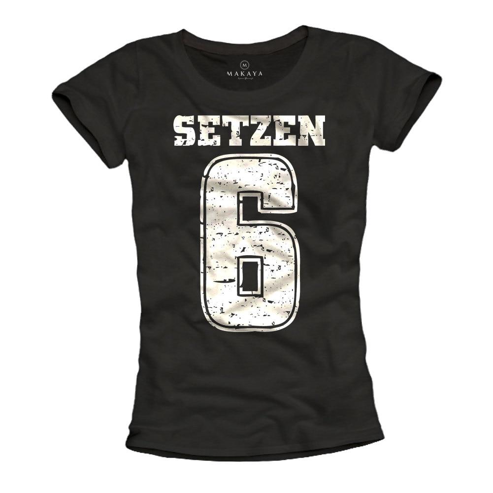 Womens GYM T-Shirt - No 6 - black Top S/M/L