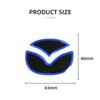 1 pz Adesivi Logo Volante Auto Blu Rosso Decalcomanie Decorative Styling Auto Adesivo per Mazda Axela ATENZA CX-5 CX-4 Articoli per Auto