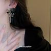 Silver Needle Diamond Butterfly Tassel Earrings: Elegant High-End Dangle Jewelry, 2025 Sweet Cool Style.