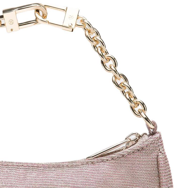Lululemon City Essentials Marke Logo Metallische Fasermischung Polyester Mini-Tragetasche Damen Taschen Rosa-Champagner Gold LW9FW1S-074868