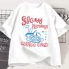 Graphic Tshirt Trend Coffee Club Vintage Coffee and Croissant Breakfast Club Clothing Women Clothing Graphic T Shirts Aesthetic