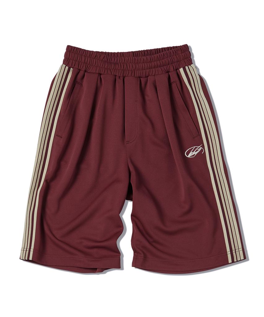 TRAVEL Jersey Track Bermuda Shorts Burgundy