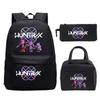Demon Hunters Printed Children's Backpack Three-piece Campus Fashion Primary and Secondary School Students Large Capacity School Bag