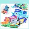 Early Education Baby English Dinosaur Ocean Palm Cloth Book Tear-resistant With Sound Paper Animal Tail Cloth Book Gift Box