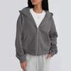 Zip Up Hoodies For Women Cropped Sweatshirts Fall Fashion Outfits Fleece Teen Girls Clothes