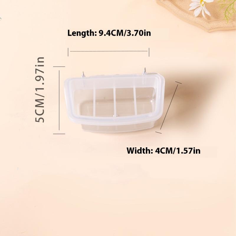 

1/5 шт. Товары для птиц Кормушка для птичьей клетки Кормушка для попугаев Пластиковый контейнер для еды Коробка для кормления птиц Аксессуары для птичьей клетки