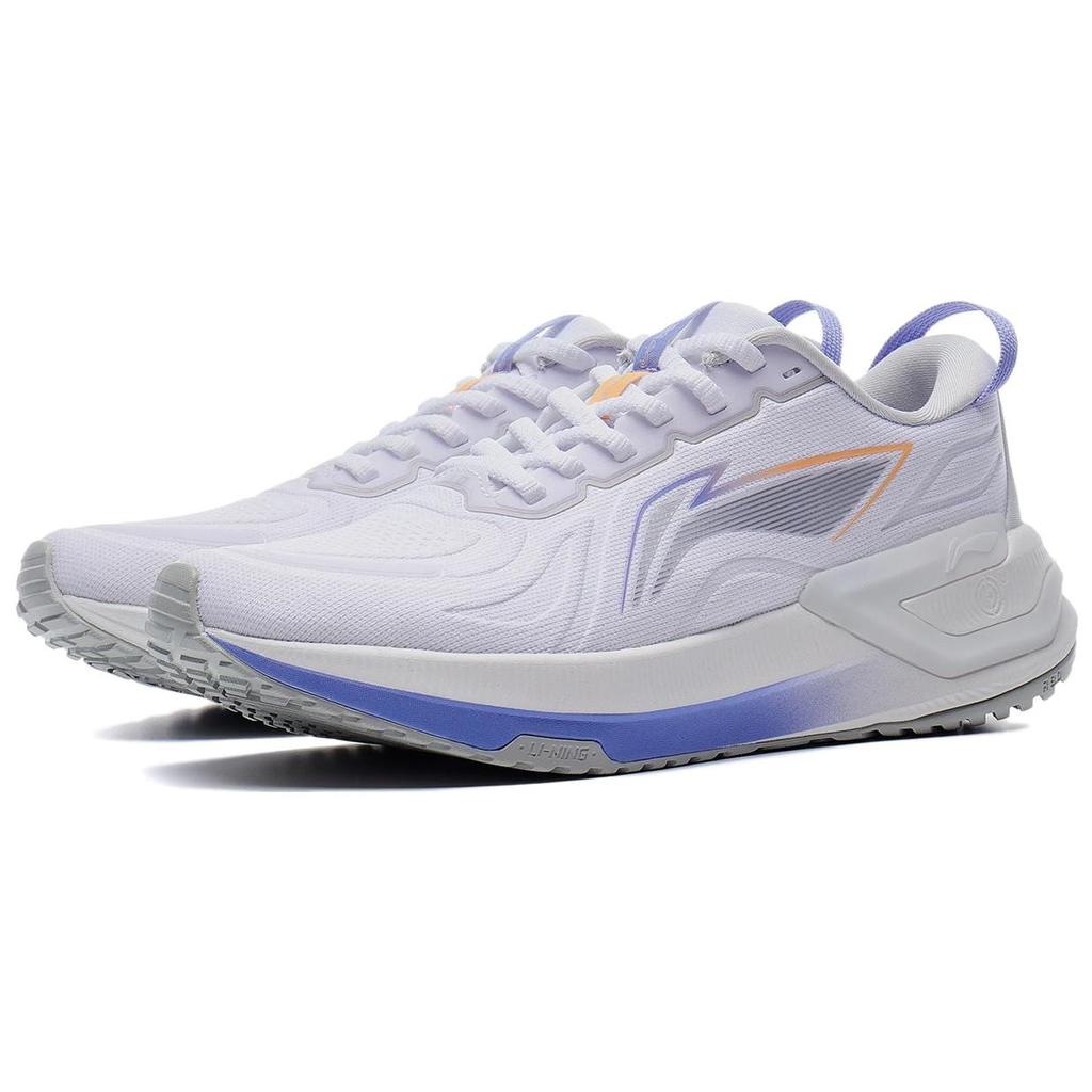 Li Ning YueYing 3.0 Comfortable Low top HEEL LOC Technology Long Distance Running Shoes Women's White Blue ARHT020-9