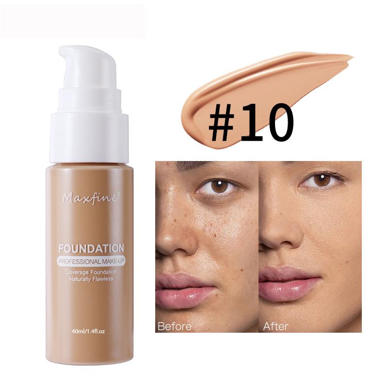 1PCS 12 Liquid Foundation Powder Is Light And Delicate Moisturizing High Coverage Easy To Apply And Long Lasting