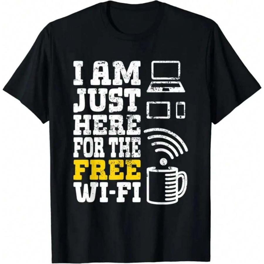 

Funny Sarcasm Quote Mens Free WiFi Tshirt Math Equation Novelty Tee Men Clothing Printed Streetwear Graphic T Shirts - Men s ... S разноцветный