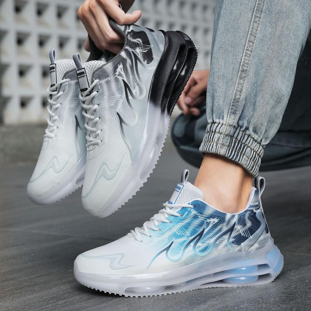Outdoor Summer Mesh Breathable Casual Versatile Sports Shoes Men's Running Heightening Dad Trendy Shoes Lightweight Running Shoes