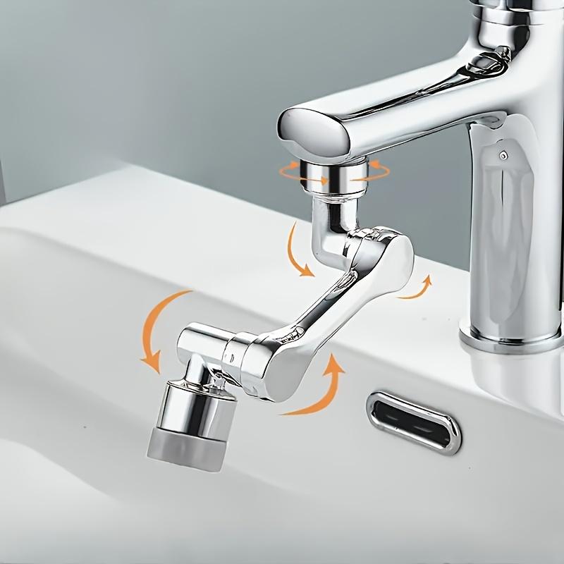 1 Stück Küchenspülenbelüfter, 1440° mechanischer Arm, universeller drehbarer Wasserhahn-Sprühkopf mit wassersparenden spritzwassergeschützten Doppelmodi, essenziell für Wasserhähne